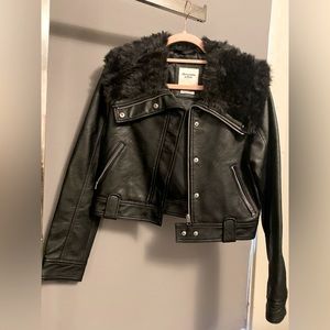 Abercrombie & Fitch Vegan Leather Jacket XS